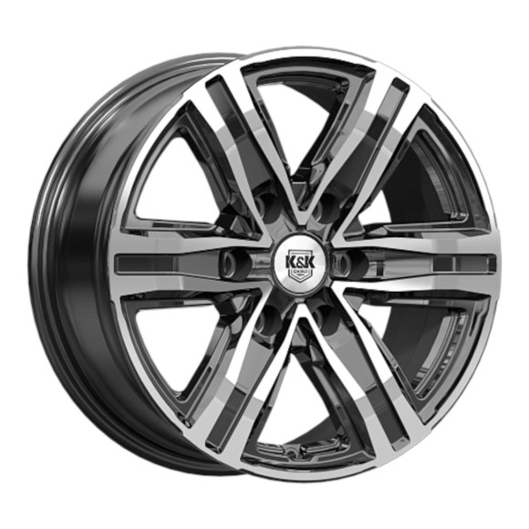 Диски КиК 7.5\R17 6*139.7 ET38 d67.1 Алмаз черный