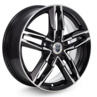 Диски КиК 6,0\R16 5*112 ET46 d66.6 алмаз чёрный